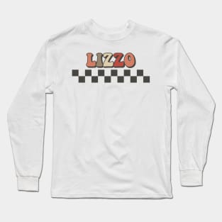 LIZZO Checkered Retro Groovy Style Long Sleeve T-Shirt